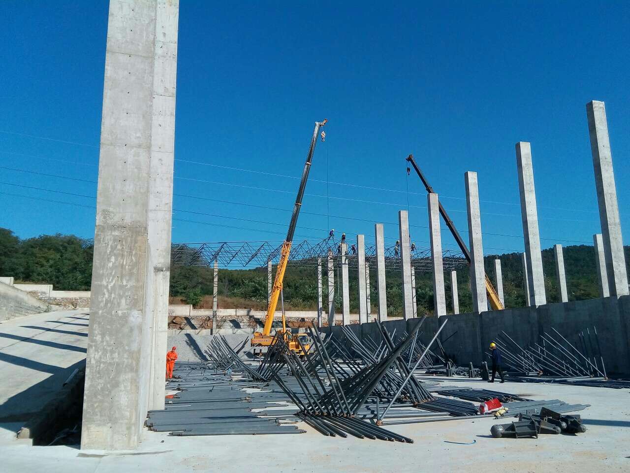 应城威海搅拌站网架